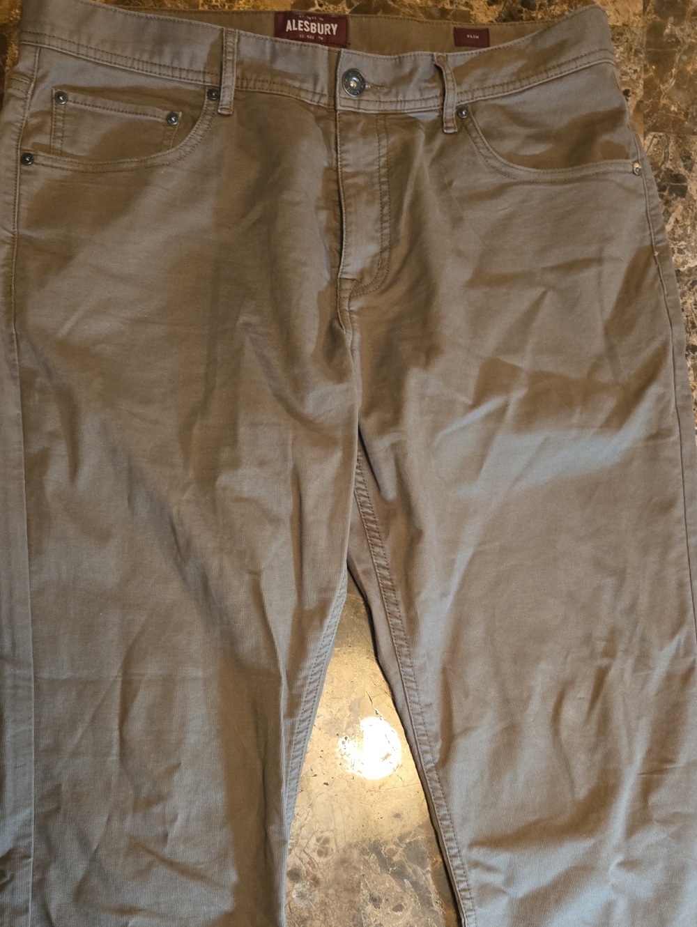 Alesbury Men's Slim Fit Chino Pants Brown 34x32